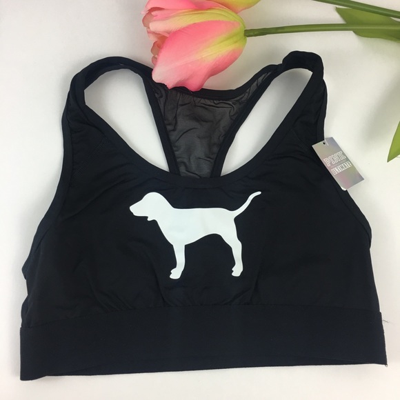 NWT Pink Victoria’s Secret Black Sports Bra - Picture 4 of 7